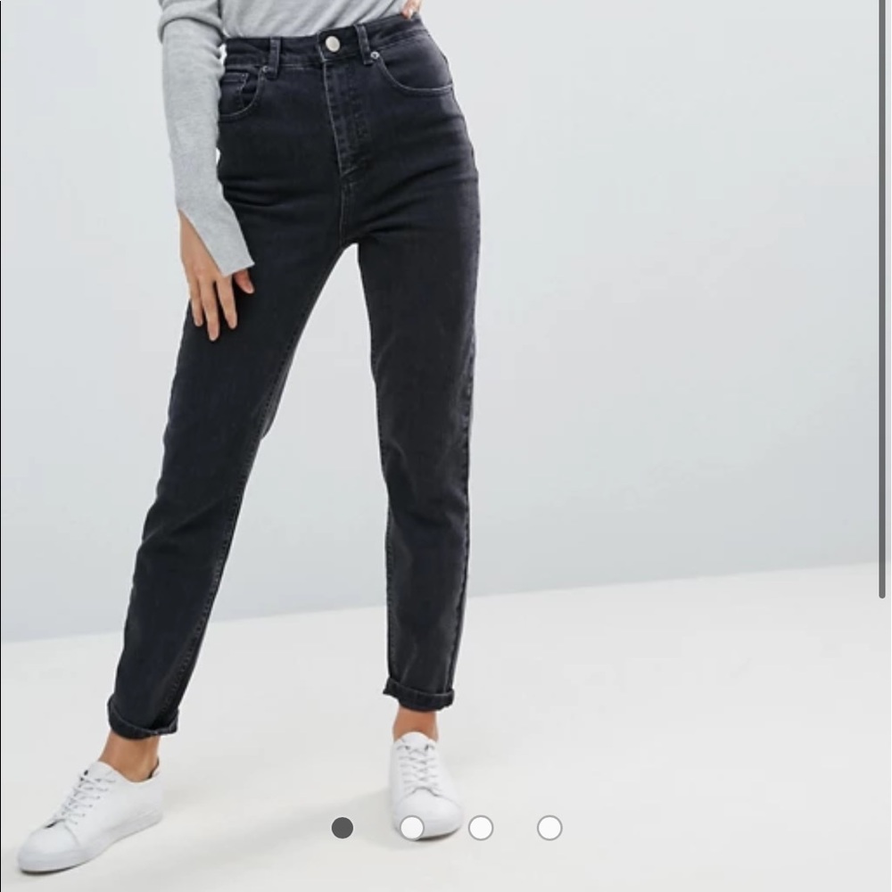 Farleigh high waist slim mom jeans (washed black)